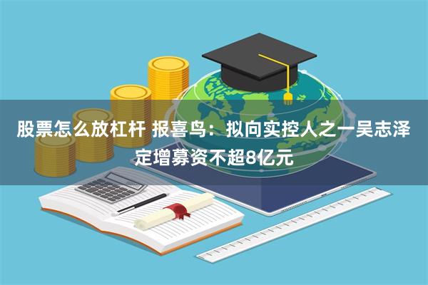 股票怎么放杠杆 报喜鸟：拟向实控人之一吴志泽定增募资不超8亿元